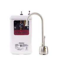 waste king h711-u-sn quick & hot water dispenser faucet & tank - satin nickel