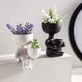 thumbnail image 5 of Manunclaims Ceramic Succulent Planters Cute Decoration Pot Creative Human/Head Shaped Small Mini Desktop Decoration Ceramic Succulent Pots, Suitable for Flower Shops, Home Life, Cafes, Wedding, 5 of 8