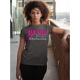 thumbnail image 3 of Pink Strong Breast Cancer Awareness Support Family Friends Run Walk Marathon Women's T-shirt, S, Charcoal, 3 of 5