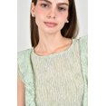 thumbnail image 4 of Blusa de chifon con olanes Roman Fashion /Juvenil, 2669 (Pistache) verde claro CH, 4 of 5