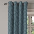 thumbnail image 2 of Ambesonne Quatrefoil Grommet Curtain, Moroccan Line Shapes, 50" x 120", Slate Blue and Pale Blue, 2 of 6