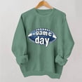 thumbnail image 2 of Gamivast Womens Graphic Sweatshirts Game Day Football Graphic Print Crew Neck Long Sleeve Pullover Tops Casual Athletic Workout Wear, 2 of 5