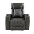 thumbnail image 2 of ACME Taddeo Power Motion Recliner in Dark Gray Synthetic Leather, 2 of 8
