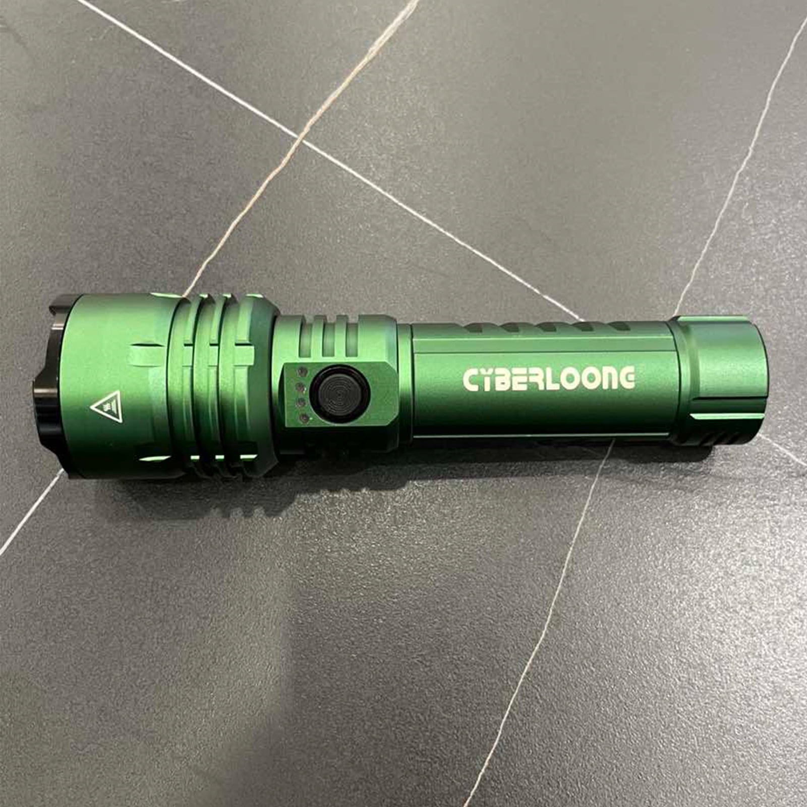 CyberloongDual-Light Source Flashlight with Side Light, 7500mAh Power Bank Function, Type-C Charging, Zoomable, Digital Display, 6-Level Dimming, Outdoor Emergency Warning Light