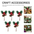 thumbnail image 2 of Miangastore 5Pcs Creative Pine Picks Novelty Simulation Christmas Berry Pine Cone Decor, 2 of 8