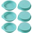 thumbnail image 1 of Round Silicone Cake Molds, 6 Pack Non-stick Silicone Mold For Baking, Cakes, Muffins And Resin Coasters - 4, 1 of 5