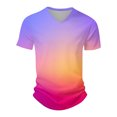 thumbnail image 4 of Summer Men's Popular T-shirt Printed V-neck Short Sleeved T-shirt XL, 4 of 5