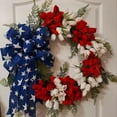 thumbnail image 2 of Patriotic Wreath for Front Door,4th of July Independence Day Wreath Decorations Outdoor, Hanging Wreaths Door Window Decor for Veterans Day Memorial Day Home Wall Decor Outside, 2 of 6