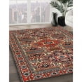 thumbnail image 3 of Ahgly Company Machine Washable Indoor Square Traditional Deep Red Area Rugs, 5' Square, 3 of 7