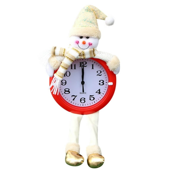 Reloj navideño decorativo para mesita de noche, pequeño regalo, despertador silencioso.