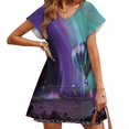 thumbnail image 4 of Jupiter Planet Back Lacing Backless Dress Square Neck Dress Sweetheart Knot Flared Dress Jupiter Planet Space Outerspace, 4 of 5