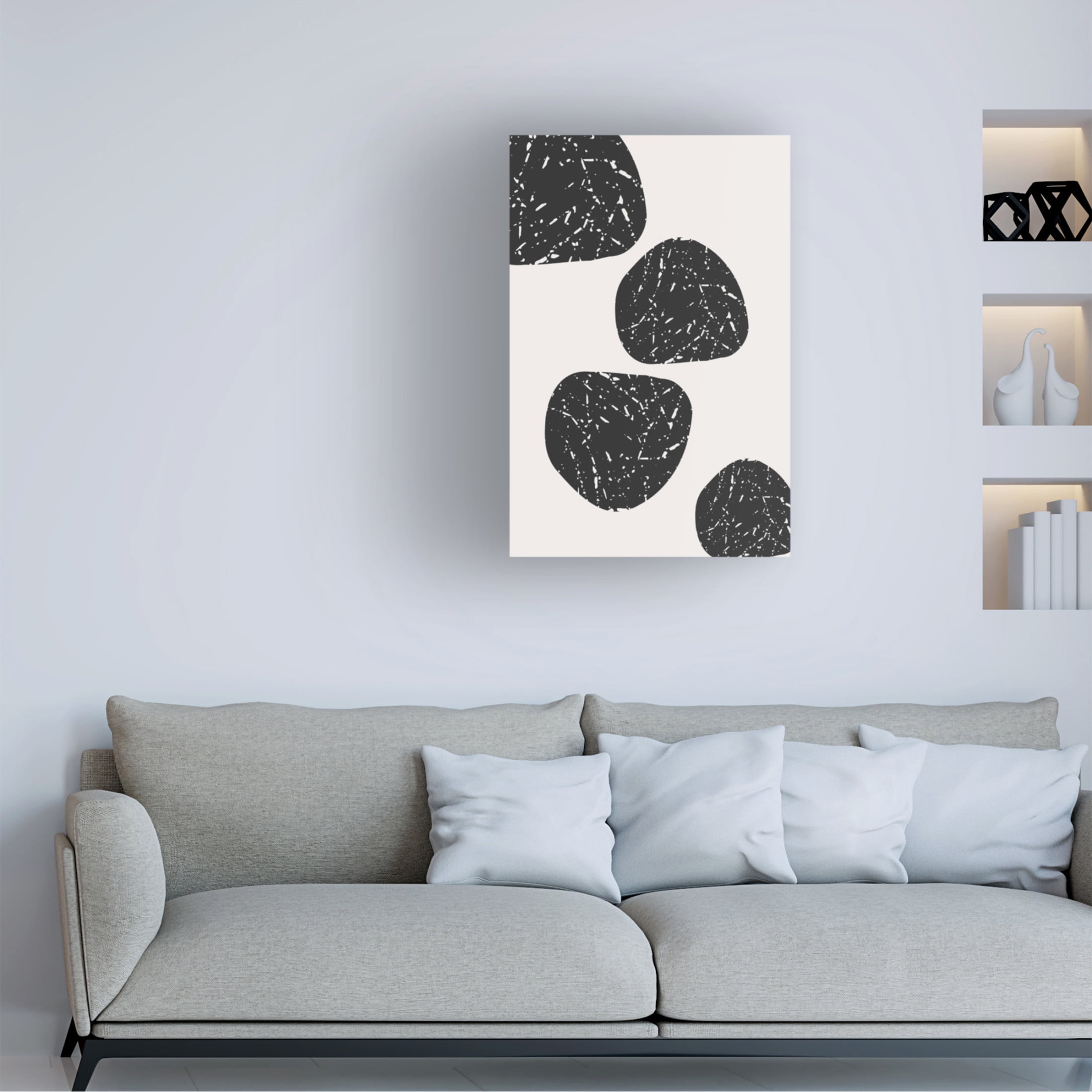 Trademark Fine Art Sally Ann Moss Black Rock Canvas Wall Art