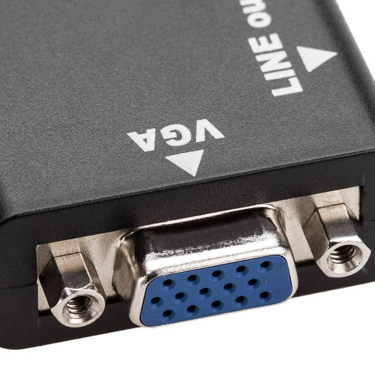 HDMI to VGA Adapter with 3.5mm Aux Audio Port Gold-Plated Connectors Audio Cable