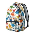 thumbnail image 2 of Cute Dinosaur Pattern Backpack for School,Cute School Bag,Schoolbag with Adjustable Shoulder Straps & Padded Back,15.3"x11"x7.1".﻿, 2 of 6