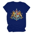 thumbnail image 5 of Ounisa Womens Short Sleeve T Shirts Crew Neck All Over Print Casual Soft Comfy Loose Fit Spring Summer Basic Daily Wear Tops S-3XL, 5 of 5