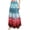 Blue, variant on Bimba Women's Blue Floral Print Cotton Elastic Waist Maxi Summer Long Skirt-S