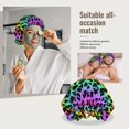 thumbnail image 7 of Rainbow leopard colorful fashion Silk Bonnet for Sleeping Women Men, Adjustable Elastic Satin Bonnet Bonnet for Sleeping, Soft Similar Silk Curly Cuteness Hair Bonnet for Sleeping, 7 of 7