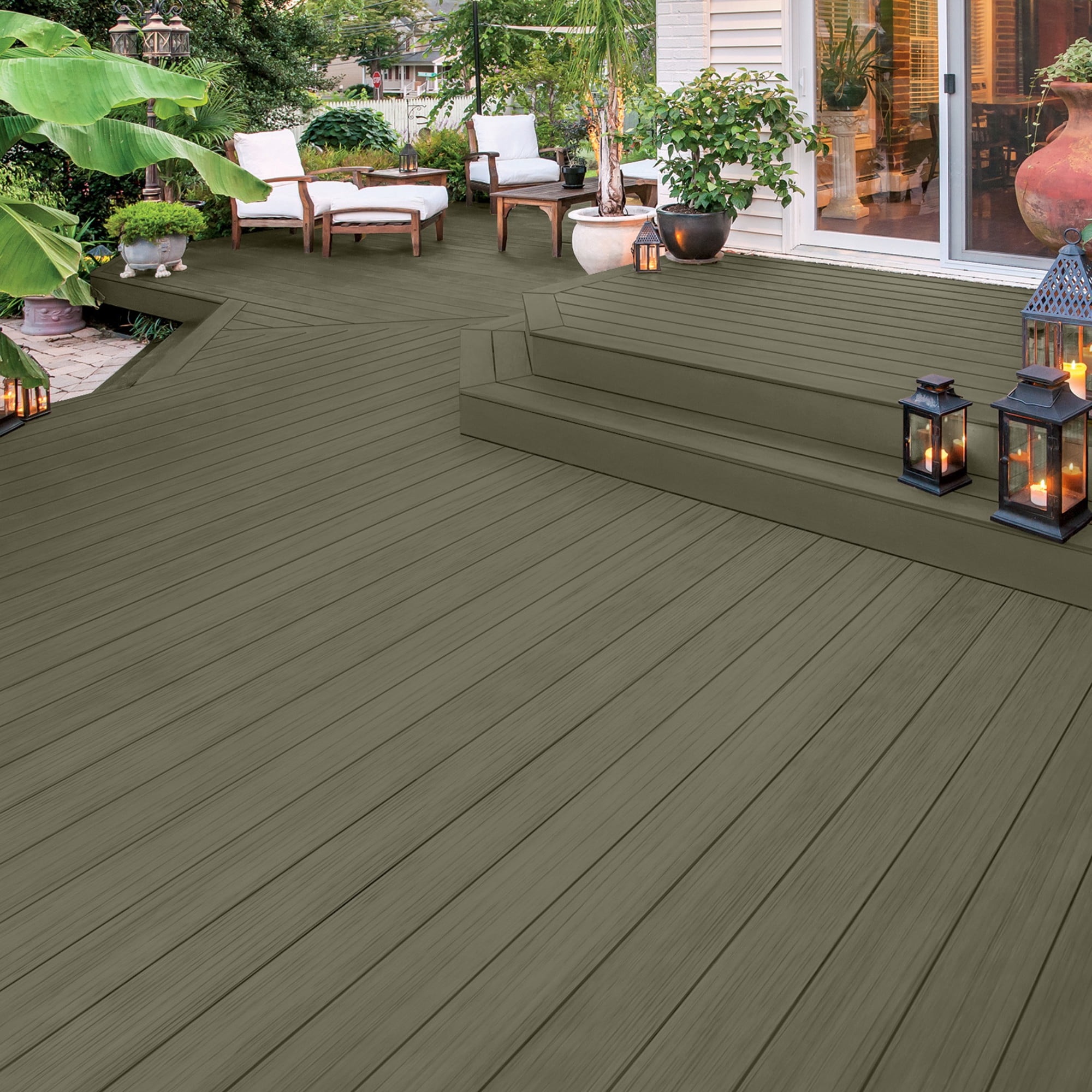 Olympic Elite 5 Gallons SC-1060 Phoenix Fossil Solid Advanced Exterior Stain and Sealer in One