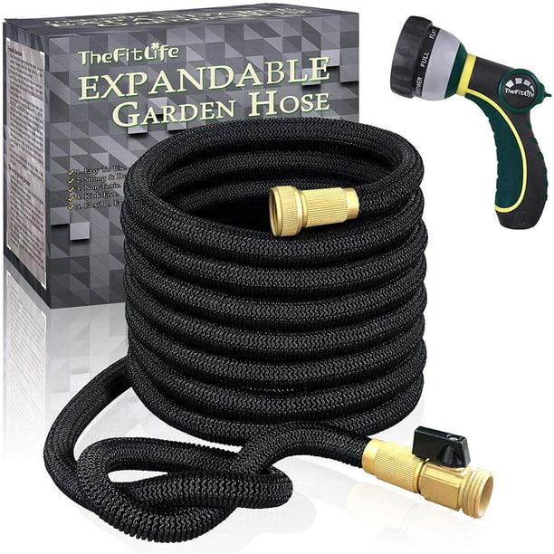 TheFitLife Flexible and Expandable Garden Hose Strongest Triple Latex