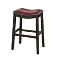 thumbnail image 7 of New Ridge Home Goods Julian 25" Faux Leather Counter Height Barstool in Red, 7 of 7