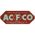 thumbnail image 2 of Anonymous 14x8 Black Ornate Wood Framed Double Matted Museum Art Print Titled: Acfco Citrus Label (1928), 2 of 5