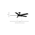 thumbnail image 3 of Hampton Bay Claret 52 in. Indoor Matte Black Ceiling Fan with Light Kit, 3 of 5