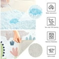 thumbnail image 3 of Dreamtimes Luxury Bathroom Rug Set 2 PCS, Seamless Cute Dinosaurs Soft Absorbent Bath Rug and U-Shaped Contour Toilet Rug, Non-Slip Bath Carpet Bath Mats for Bathroom, 24"x16"+24"x20", 3 of 4