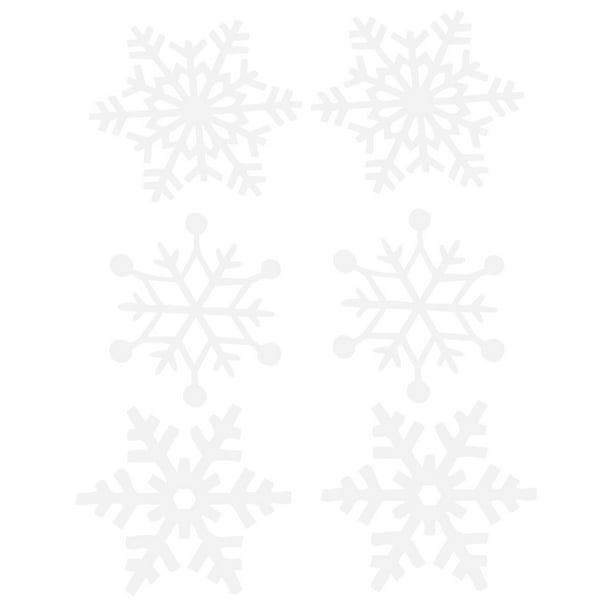 KAKOWELY 6 copos de nieve de fieltro para decoración navideña, adornos colgantes para árbol de Navidad.