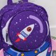 thumbnail image 3 of Sonducket Mochila impermeable antipérdida para niños, pertenencias para niños, bolsa segura y seca para niños con cohete 3D de dibujos Mochilas Púrpura, 3 of 6
