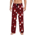 thumbnail image 3 of ibiyuan Mens Pajama Pants Lightweight Mens Big & Tall Christmas Pajama Pants, Drawstring Loose Fit Storage Pocket Holiday Lounge Pants Sleepwear PJs Plus Size Bottoms, 3 of 5