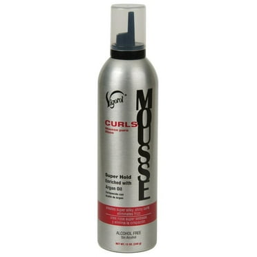 Vigorol Hair Mousse Curl Super Hold With Argan Oil, 12 oz, 2 Pack