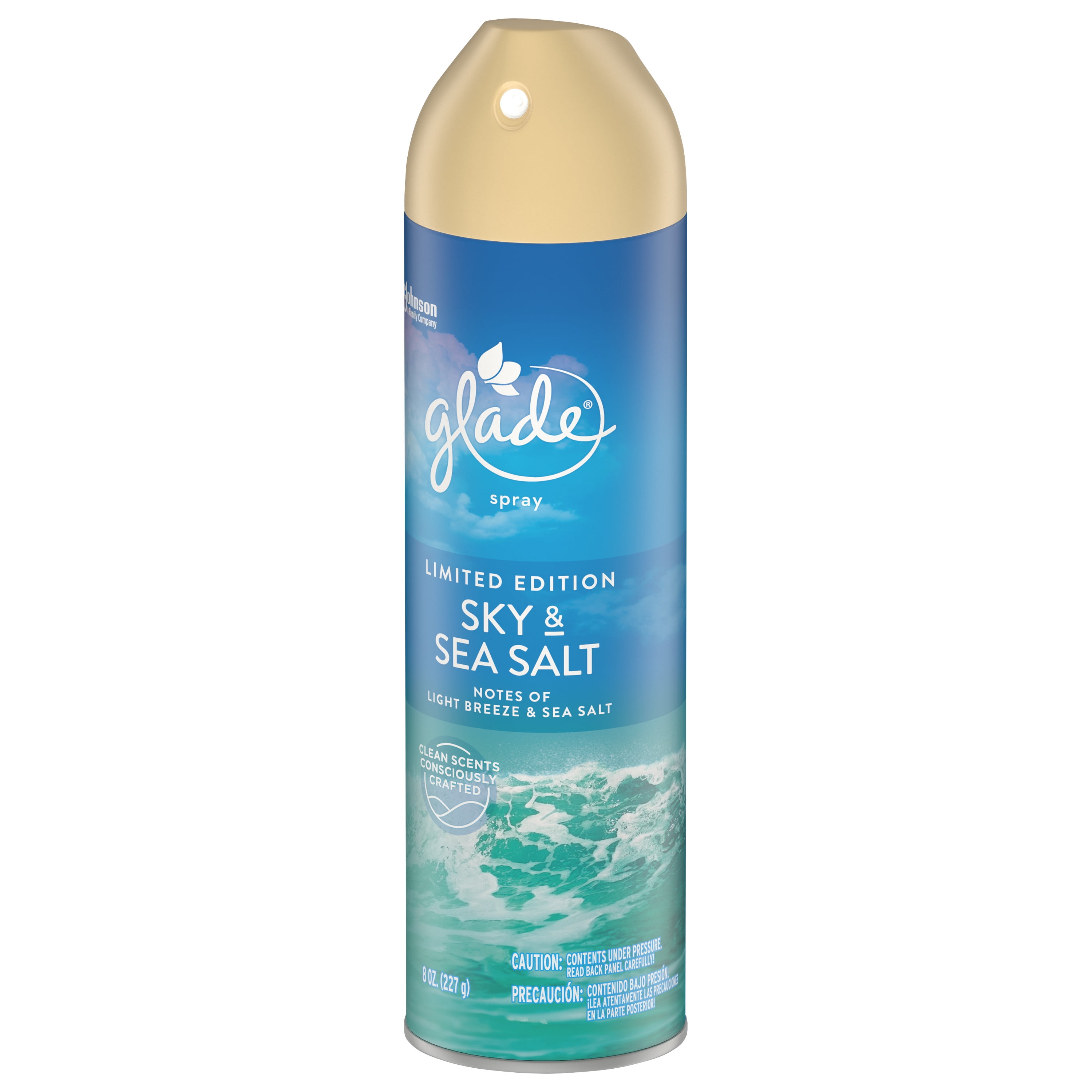 Glade Air Freshener, Room Spray, Sky & Sea Salt, 8.3 Oz, 6 Count