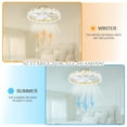 thumbnail image 6 of Bella Depot 20Inch Gold Flush Mount Crystal Ceiling Fan with LED Dimmable Light, 6-Speeds, Smart App Control and Remote for Children, 6 of 12