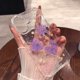 thumbnail image 2 of Funda de lujo con purpurina y flores secas reales para iPhone 16, 15, 14, 13, 12 Pro Max, 16Pro, silicona suave epoxi transparente para iPhone 15, 2 of 5