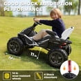 thumbnail image 5 of East doll 24V Big Kids Ride on Toys, Electric Power Ride on Car for Kids, 4 Wheeler, 4WD 800W Motors ATV for Kids, 5MPH, Parent Remote, Music, White, 5 of 9
