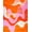 Orange, Pattern 8, variant on ODIKA 4'x6' Machine Washable Non-Slip Area Rug, Lush Meadow Inspired Abstract Geometric with Motifs High Traffic Rug, Green, 144066