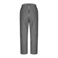thumbnail image 5 of Wutalume Women's Checkered Straight Leg Pants - Elastic Waist Casual Trousers, Loose Fit Plaid Pattern for Daily Wear,Black L, 5 of 6