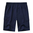 thumbnail image 7 of Satankud Men's Casual Cargo Shorts Classic Relaxed Drawstring Elastic Waist Beach Shorts with 5 Pockets, 7 of 7