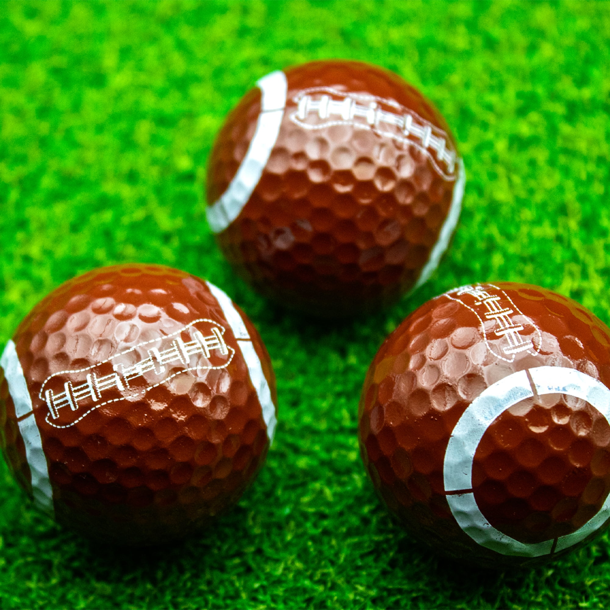 Football Golf Balls 12 Pack by GBM GOLF