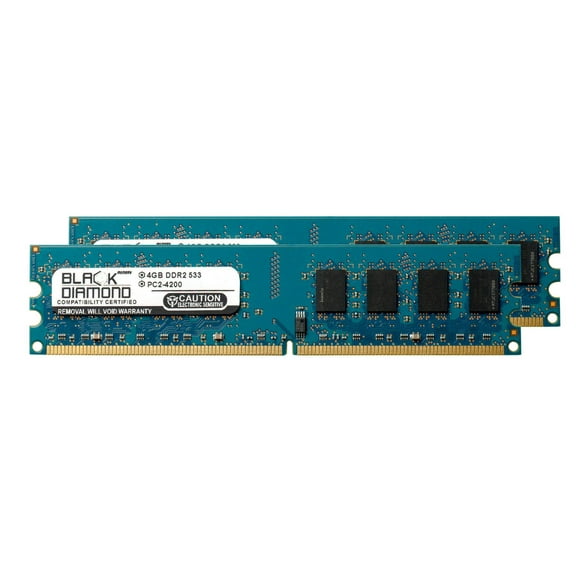 8GB 2X4GB RAM Memory for Tyan Tempest i5000PT S5383G2NR, i5000PT S5383WG4NR DDR2 DIMM 240pin PC2-4200 533MHz Black Diamond Memory Module Upgrade