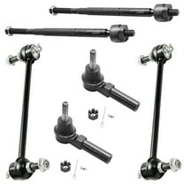 Detroit Axle - Front 6pc Suspension Kit for Chevy Cobalt HHR Pontiac G5 Pursuit, 4 Inner Outer Tie Rod Ends 2 Sway Bars Replacement