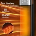 thumbnail image 3 of Electric Heater 2000W Heating Fans Portable Electric Space Heater PTC Fan Heater Household Hot Air Blower With Remote Control ,Fast Heating, 3 of 8