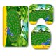 thumbnail image 1 of ABPHQTO Hermoso juego de alfombras de baño de 3 piezas de pavo real, alfombra de baño, alfombrilla de contorno y cubierta de tapa de inodoro, 1 of 2