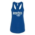 thumbnail image 2 of Wild Bobby Rooted in Christ Inspirational/Christian Women Racerback Tank Top, Royal, Medium, 2 of 5