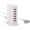 White, variant on VHBW USB Tower 50W Charging Station, 6 USB Ports Charger Electric Desktop Multiple Charger Station Compatible with Smart Phone and Tablets Etc