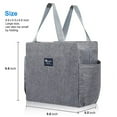 thumbnail image 2 of Insulated Lunch Bag with Dual Side Pockets Thermal Lunch Tote Bag Women Men Adults Capacity for Work School Office, 2 of 9