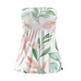thumbnail image 5 of Vibrant Tropical Parrot Print Cold-Shoulder Tops - Poolside Lounge Blouses with Sleebeless Design & Smocked Waist, 5 of 5