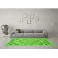 thumbnail image 3 of Ahgly Company Indoor Round Abstract Green Modern Area Rugs, 4' Round, 3 of 4