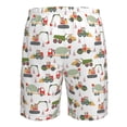 thumbnail image 6 of Kdxio Excavator Pattern Mens Casual Shorts - Drawstring Summer Beach Sports Shorts for Men, 6 of 9