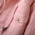 thumbnail image 4 of Vedolay Girls Denim Jackets Girls Coat Watercolor Zip-Up Hoodie Warm Outerwear Kids Hooded Jacket,Pink 5-6 Years, 4 of 5